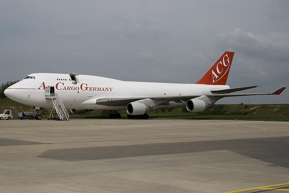 Cargo freighter aircraft parked on the tarmac